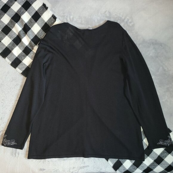 3X | Michel Antoni | Botanical Embroidery Cardigan - Picture 3 of 5